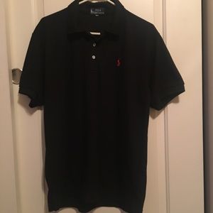 black polo shirt